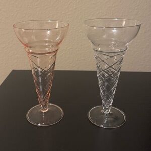 Anthropologie two piece ice cream sundae flute glass